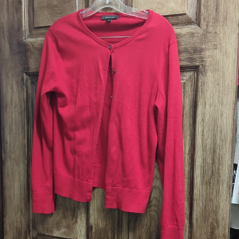 Ann Taylor Vibrant Red Knit Sweater